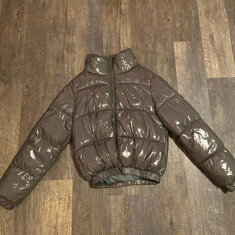 Cropped bubble puffer jacket